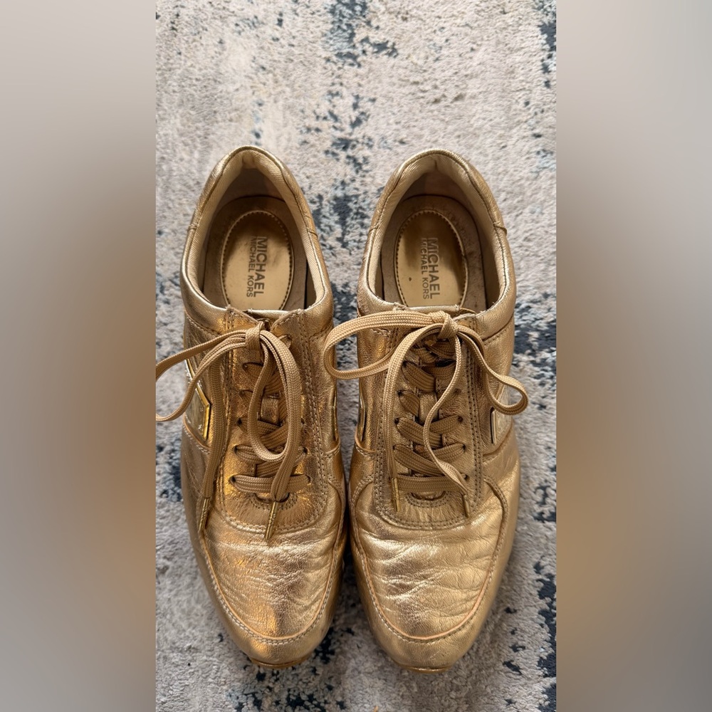 Michael Kors Metallic Gold Sneakers